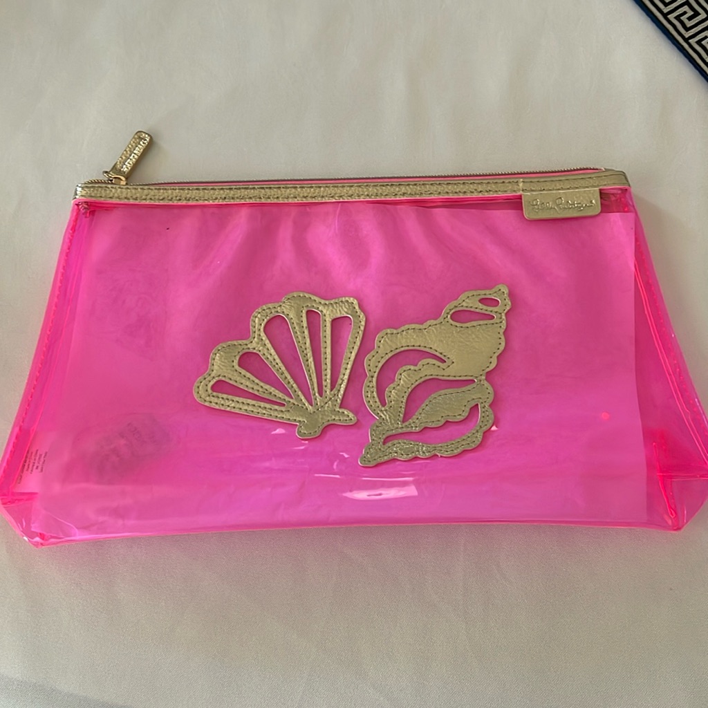 New  Lilly Pulitzer Gwp Plastic Beach Clutch